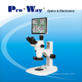 Microscopio estéreo profesional del zumbido de la pantalla de Digitaces del vídeo (ZTX-PW6745LCD)